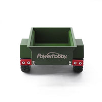 Power Hobby - Aluminum Mini RC Crawler 1/24 Trailer, Green, for Axial SCX24 / Enduro24 - Hobby Recreation Products