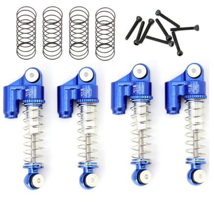 Power Hobby - Aluminum Threaded Mini/Micro Shocks for Axial SCX24 Front Rear Blue - Hobby Recreation Products