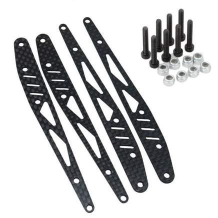 Power Hobby - Axial RBX10 RYFT Carbon Fiber Rear Arm Linkage Guard Link Reinforce Plate - Hobby Recreation Products