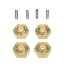 Power Hobby - Axial SCX24 Brass 7mm Wheel Hex Hubs Jeep C10 Betty Deadbolt - Hobby Recreation Products