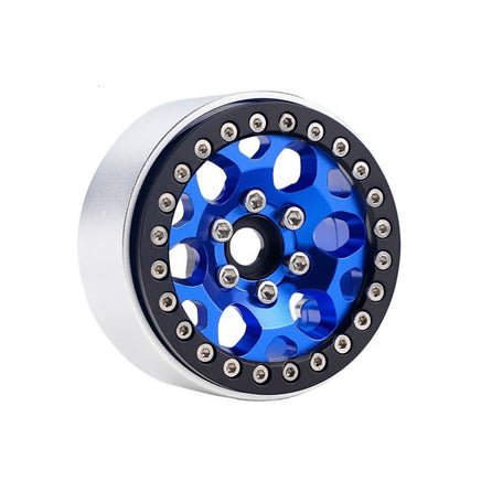 Power Hobby - B3 Aluminum 1.9 Beadlock Wheels 9mm Hubs, Blue, for 1/10 Rock Crawler, 4pcs - Hobby Recreation Products