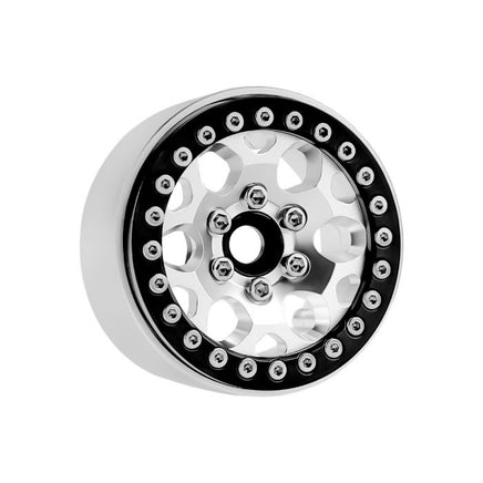 Power Hobby - B3 Aluminum 1.9 Beadlock Wheels 9mm Hubs, Silver, for 1/10 Rock Crawler, 4pcs - Hobby Recreation Products