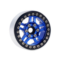 Power Hobby - B4 Aluminum 1.9 Beadlock Wheels 9mm Hubs, Blue, for 1/10 Rock Crawler, 4pcs - Hobby Recreation Products