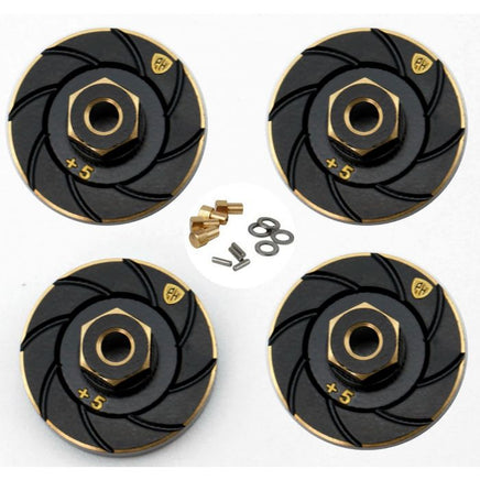 Power Hobby - Brass Counterweight Wheel Hub Weights Adapter, for Axial SCX24 - Hobby Recreation Products