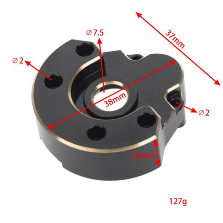 Power Hobby - Brass Gear Cover Front Outer Portal Housing, for Redcat Gen8 V1 / V2 - Hobby Recreation Products