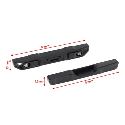 Power Hobby - Front Rear Aluminum Bumper, for Axial SCX24 Jeep Wrangler / Gladiator / Bronco - Hobby Recreation Products