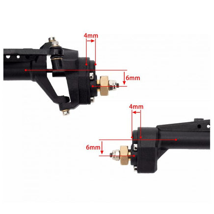 Power Hobby - Front Rear Portal Axle, for Axial SCX24 Jeep / C10 / Bronco / Deadbolt Crawler - Hobby Recreation Products