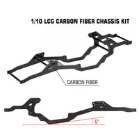 Power Hobby - LCG Carbon Fiber Chassis Frame, for Axial SCX10 / SCX10 II - Hobby Recreation Products