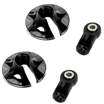 Power Hobby - Locking Aluminum Shock Ends, Black, for Arrma 6S - Hobby Recreation Products