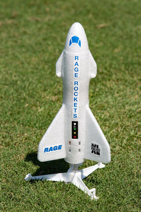 Rage R/C - Spinner Missile XL Electric Free-Flight Rocket with Parachute and LEDs, White - Hobby Recreation Products