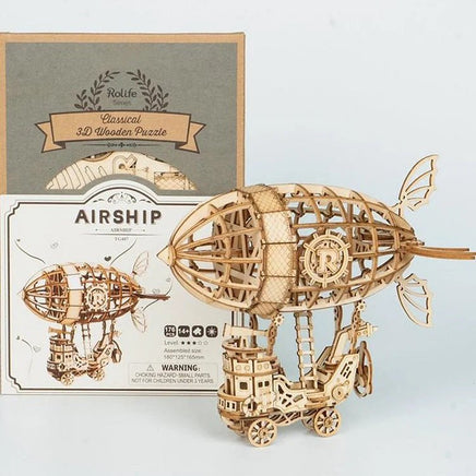 Robotime - Classic 3D Wood Puzzles; Airship - Hobby Recreation Products