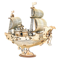 Robotime - Classic 3D Wood Puzzles; Diplomatic Ship - Hobby Recreation Products