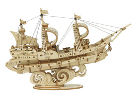 Robotime - Classic 3D Wood Puzzles; Sailing Ship - Hobby Recreation Products