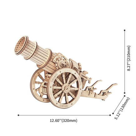 Robotime - Epic War; Medieval Wheeled Cannon - Hobby Recreation Products