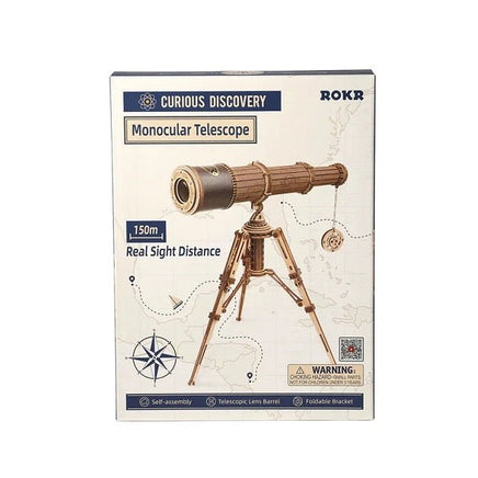 Robotime - Mechanical Wood Models; Monocular Telescope - Hobby Recreation Products