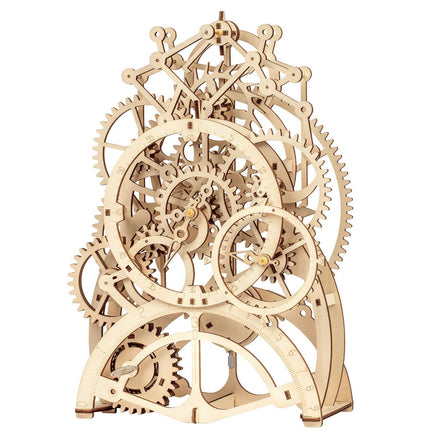 Robotime - Mechanical Wood Models; Pendulum Clock - with wind-up spring - Hobby Recreation Products