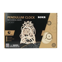 Robotime - Mechanical Wood Models; Pendulum Clock - with wind-up spring - Hobby Recreation Products