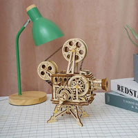 Robotime - Mechanical Wood Models; Vitascope - working projector, hand-crank generator - Hobby Recreation Products