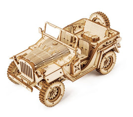 Robotime - Scale Model Vehicles; Army 4x4 Field Car - Hobby Recreation Products