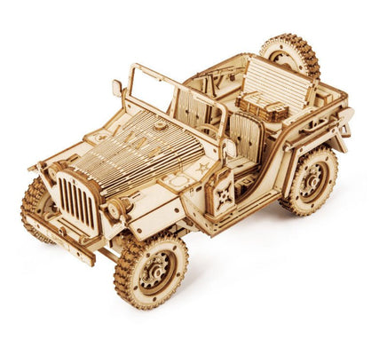 Robotime - Scale Model Vehicles; Army 4x4 Field Car - Hobby Recreation Products