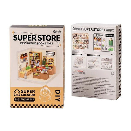 Robotime - Super Store Series; Fascinating Book Store - Hobby Recreation Products