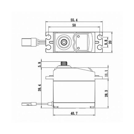 Savox - SC-0252MGP Standard Digital Servo with Soft Start, 0.19sec / 145oz @ 6.0V - Hobby Recreation Products